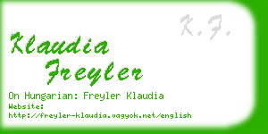 klaudia freyler business card